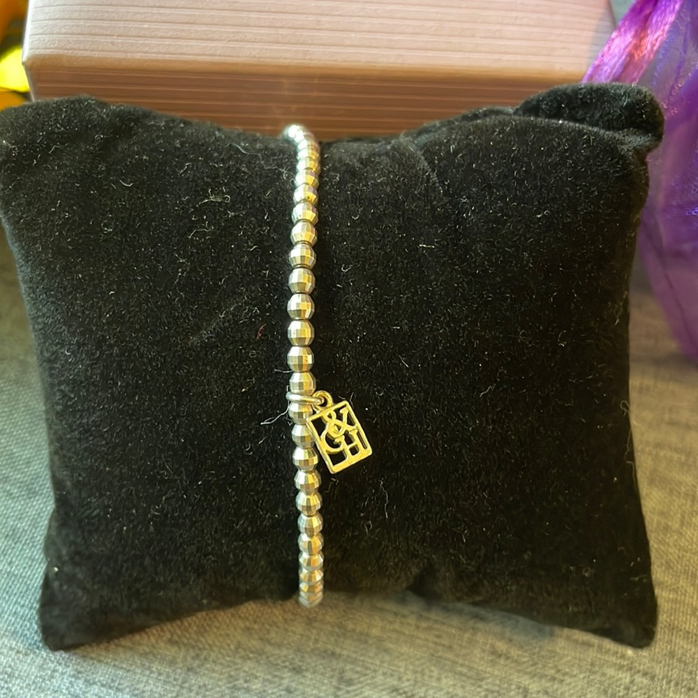 7” Sterling Silver Bracelet by Grace & Heart. Stretchable